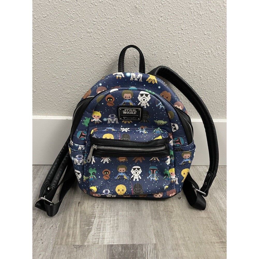 Loungefly Star Wars Mini Backpack Purse Adjustable Straps Chibi Characters
